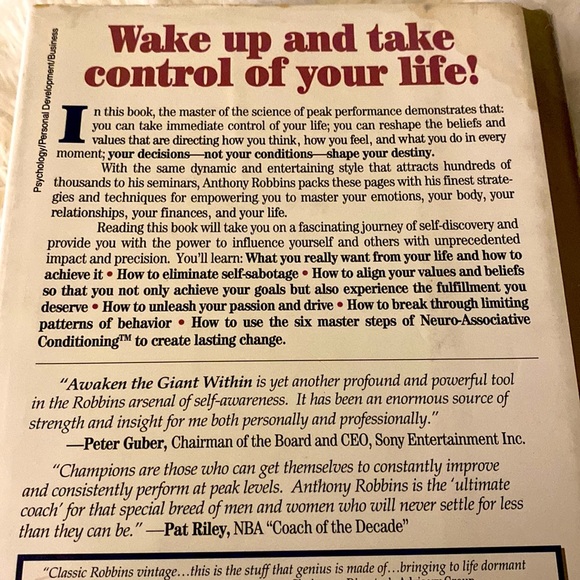AWAKEN THE GIANT WITHIN by ANTHONY ROBBINS - Picture 3 of 3